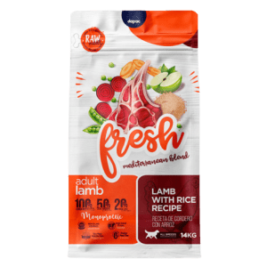fresh mediterranean cao raçao seca adulto cordeiro 14kg
