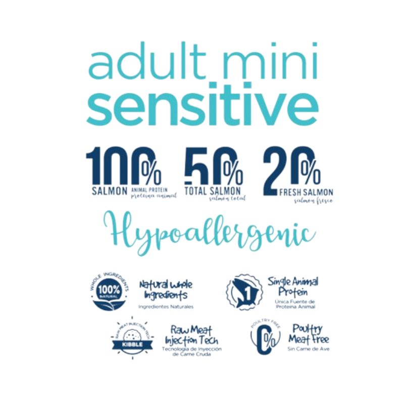 fresh cao raçao seca adulto mini salmao back