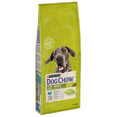 dog chow adulto raças grandes com peru 14kg