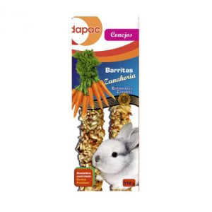 barritas para coelhos com cenoura 112g