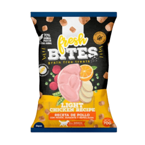 fresh bites grain free snack light frango para cao