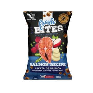 fresh bites grain free snack salmao para cao