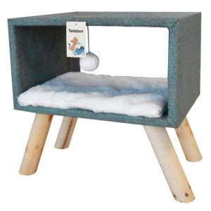 arranhador quadrado com cama removivel