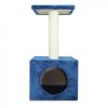 arranhador com caixa azul 60cm