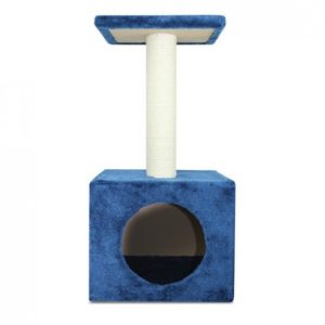 arranhador com caixa azul 60cm