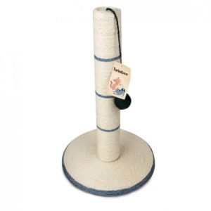 arranhador simplesbege e azul com bola azul 46cm