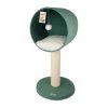 arranhador com cama e almofada removivel azul 78cm