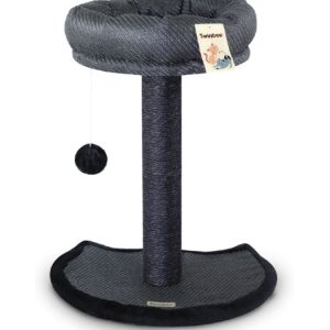 arranhador preto com cama 51cm