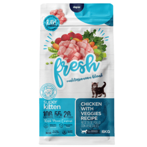 Fresh Mediterranean gato raçao seca super kitten frango 6kg