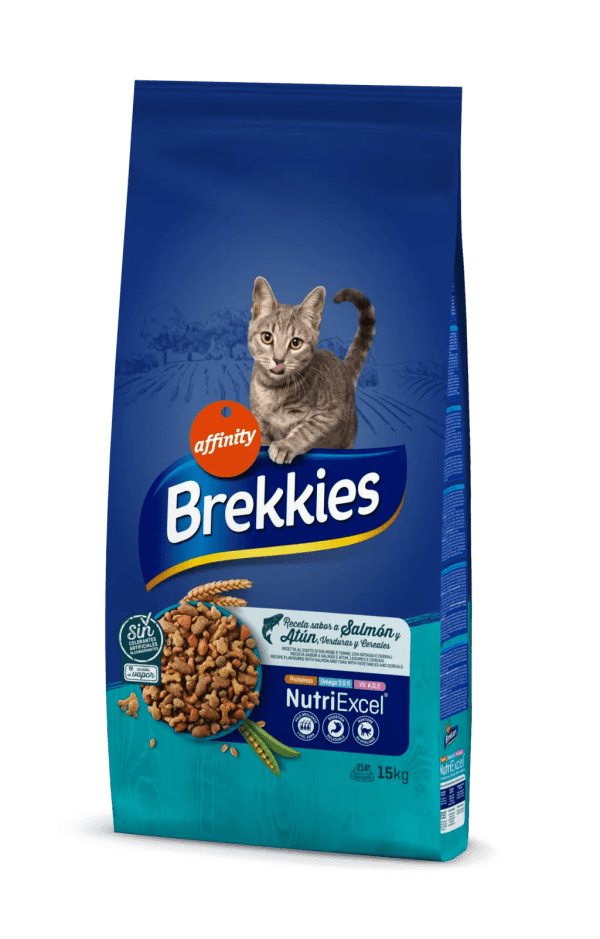brekkies gato mix peixe raçao seca 15kg