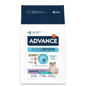 advance gato ração seca esterilizado hairball adulto peru 10kg
