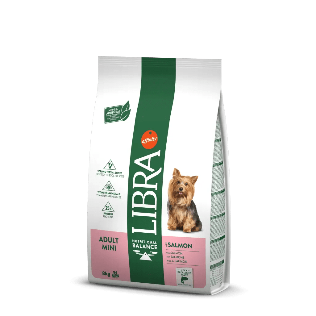 Libra raçao seca cao adulto mini salmao 8kg