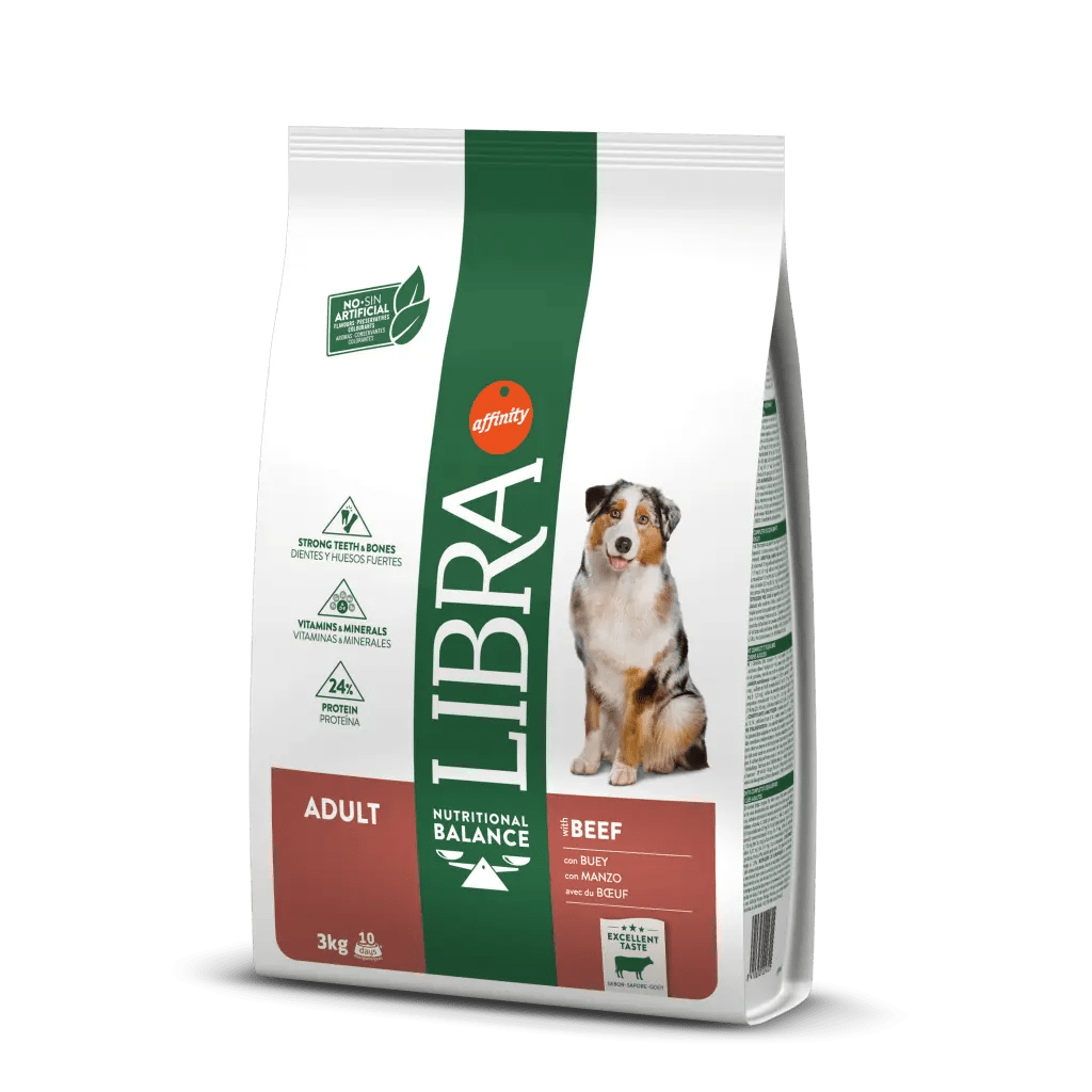 Libra raçao seca cao adulto vaca 3kg