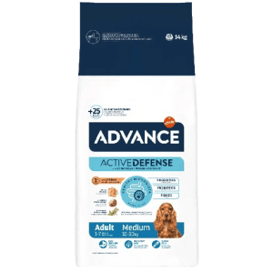 advance cão ração seca medium adulto frango 14kg