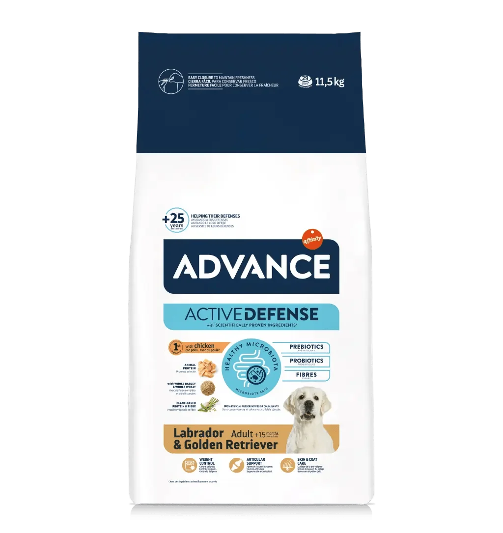 advance cão ração seca labrador frango 11.5kg
