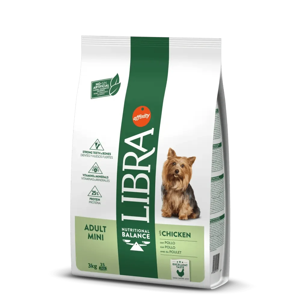 Libra raçao seca cao adulto mini frango 3kg
